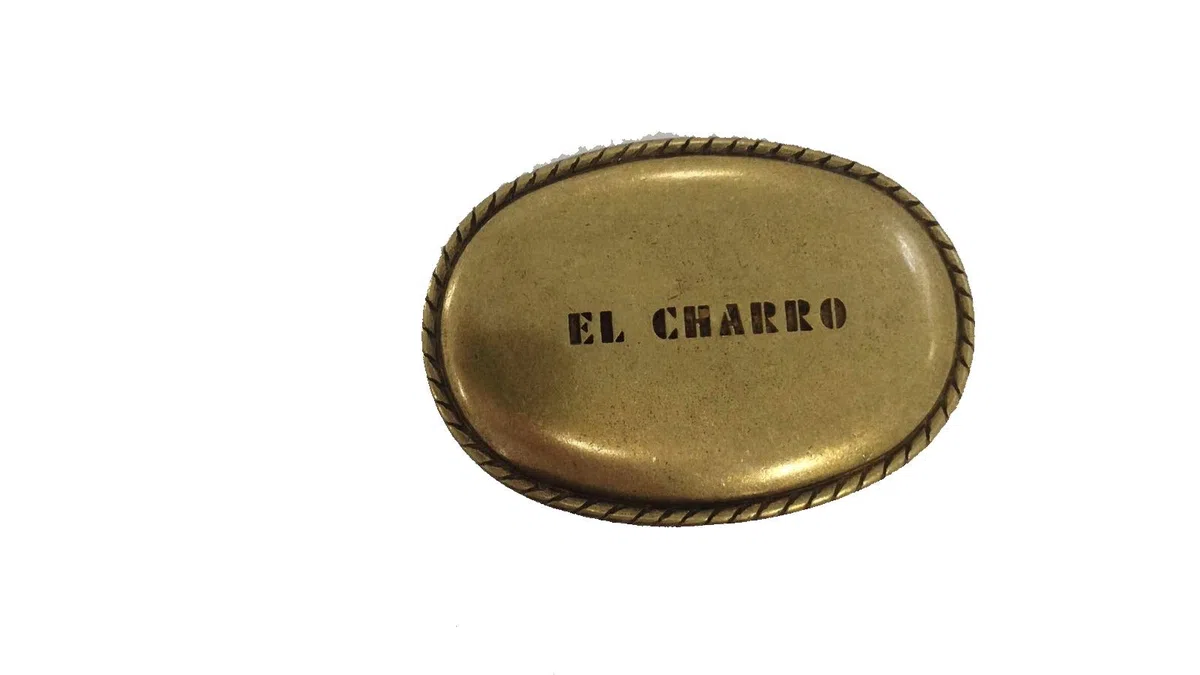 CHARRO El F208 Fibbia per Cintura Uomo Donna Finitura ORO