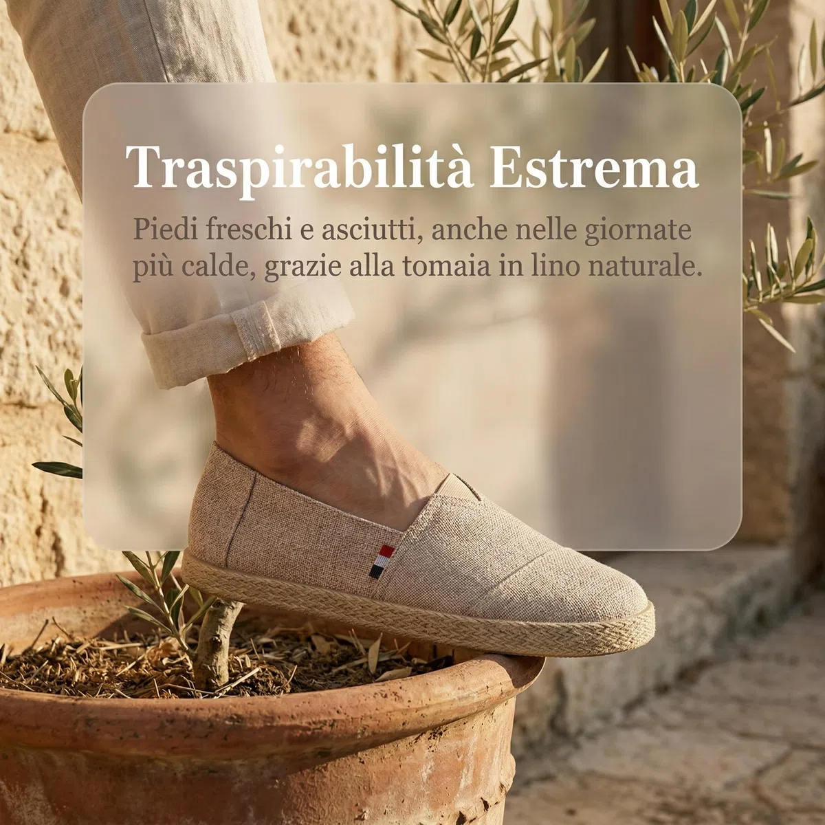 GLAMORA Espadrillas Uomo Tela Traspirante Scarpe Estate Slip-on Leggero Confortevole Suola Corda Stile Espadrillas Antiscivolo Scarpe Uomo Casual Città Spiaggia Vacanze