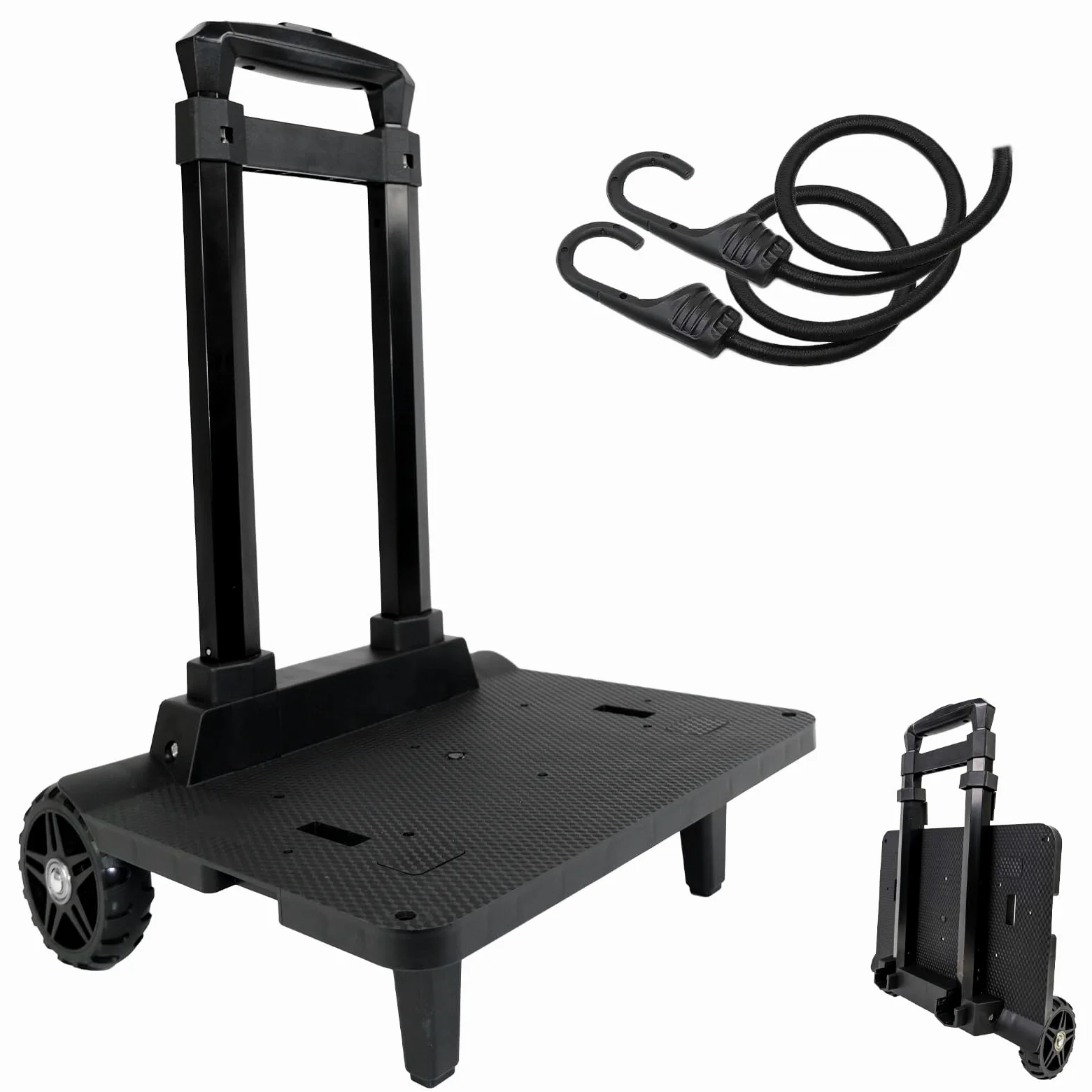 Carrello portavaligie zaino pieghevole con cinghie elastiche, telaio in alluminio leggero per viaggi, lavoro e uso quotidiano