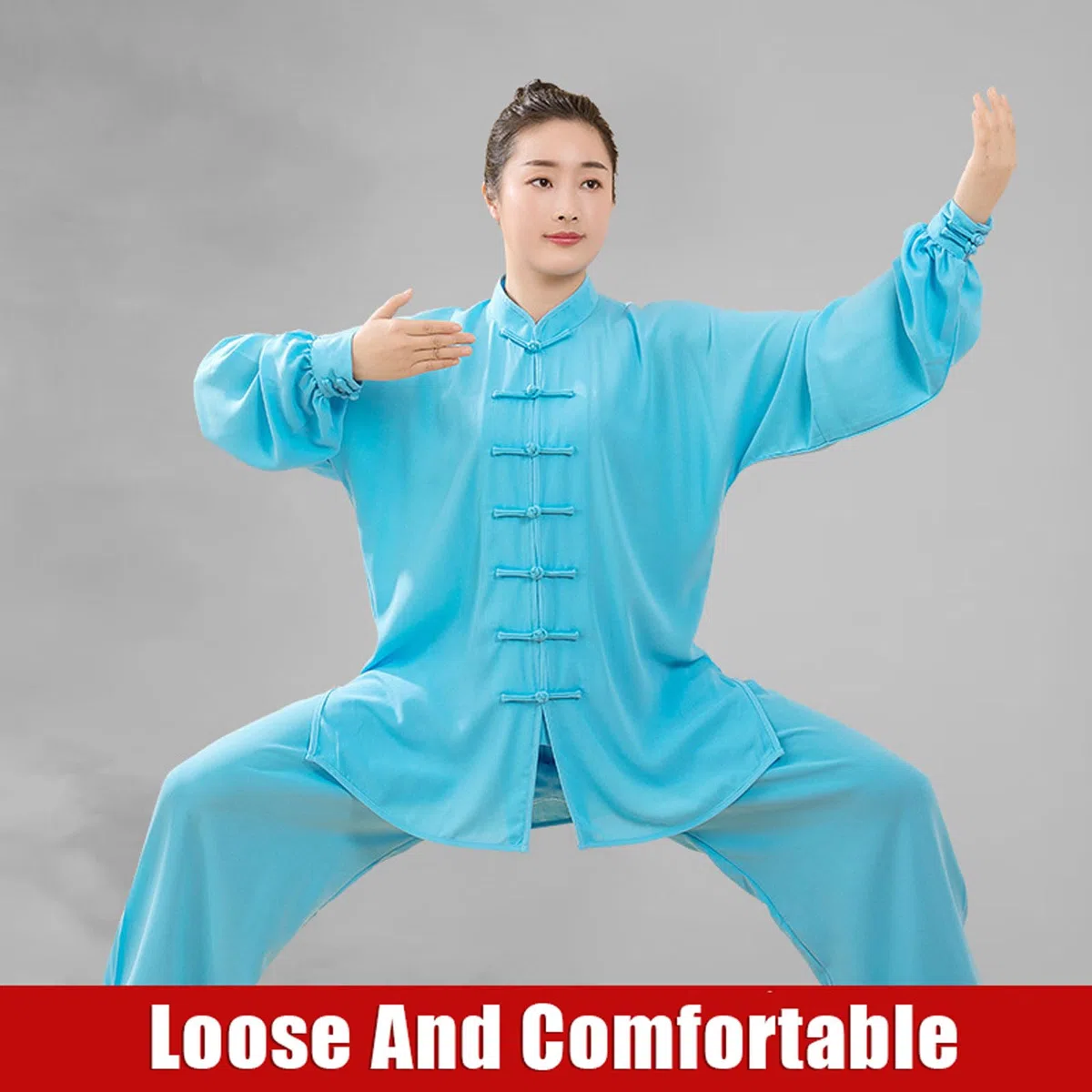 Tuta da Donna per Arti Marziali,Abbigliamento per Meditazione e Qigong,Uniformi Tradizionali Cinesi per Tai Chi e Wing Chun,Largo E Comodo,per Gli Esercizi Mattutini Quotidiani