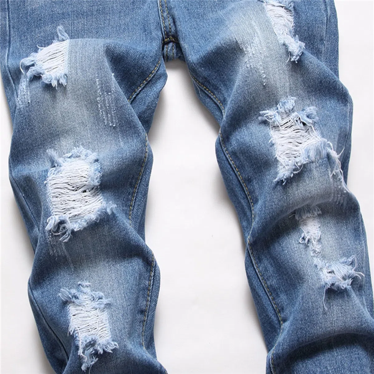 Generico Jeans Bambino 3-16 Anni Elasticizzati Regular Strappati Pantaloni Jeans Denim Ragazzo Elastico Vita Vintage Pantaloni da Lavoro Cargo Stretch Autunnale Scuola Streetwear Tasche