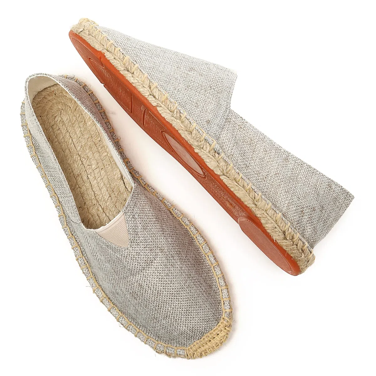 Altxic Espadrillas Piatte da Uomo Tela con Punta Chiusa e Slip on Size 44 EU Grigio Chiaro