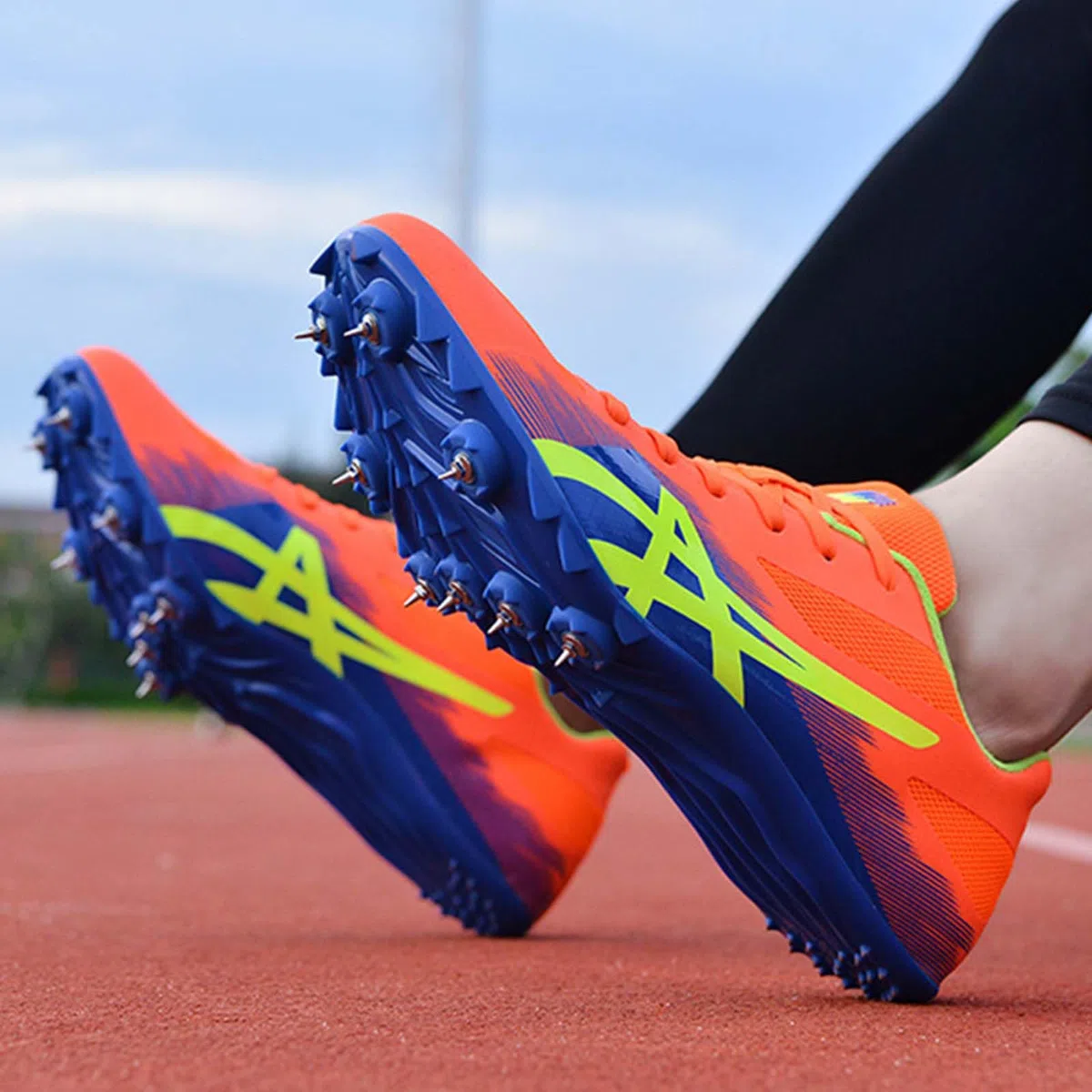 Scarpe a Chiodate Atletica Scarpe da Campo da Uomo Femminile Che corre Sprint Scarpe atletiche fidabili di Allenamento di Salto Leggero per Ragazzi Ragazze