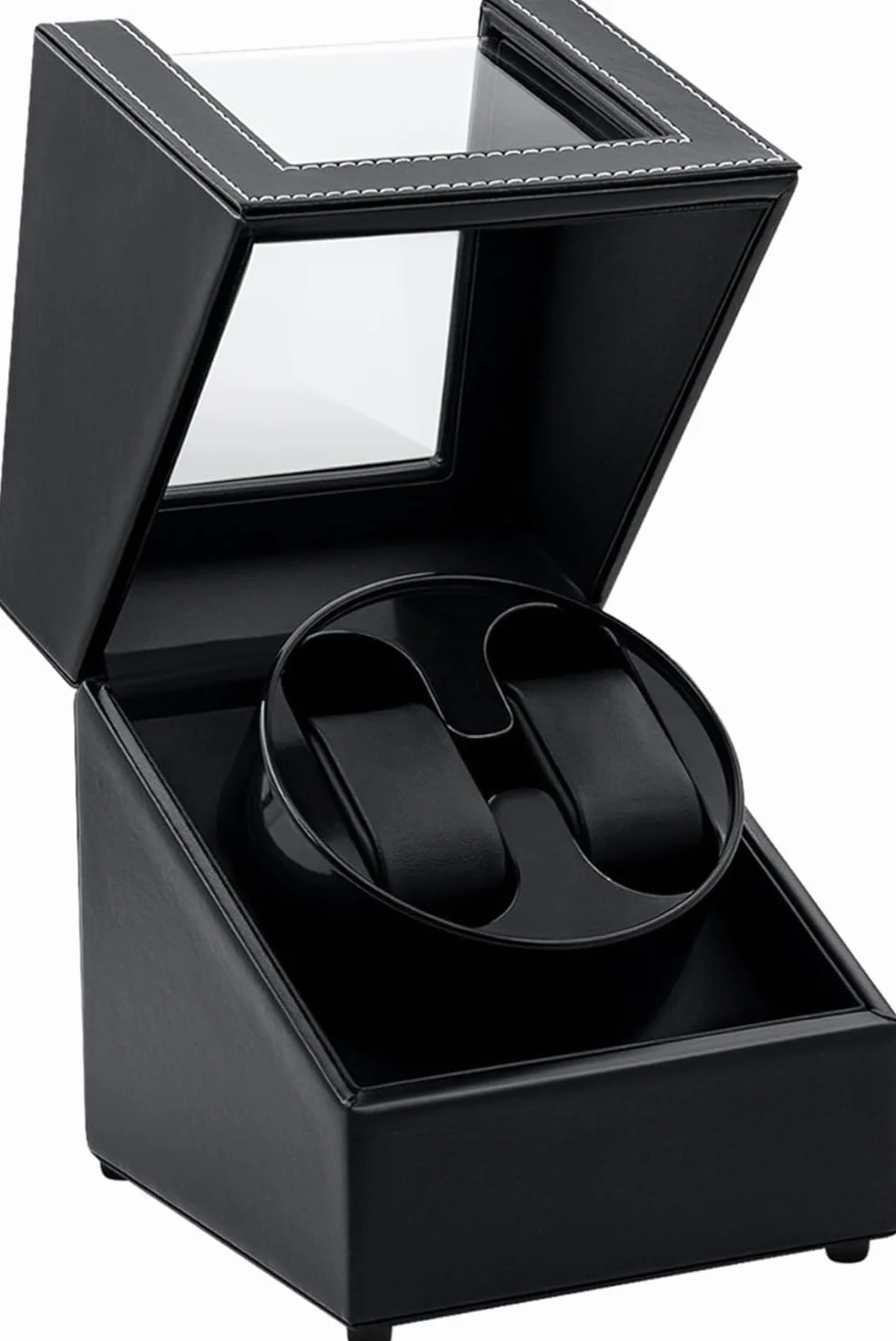 Carica Orologi Automatici 2 Posti,Scatola del Tempo per Orologi,USB-DC per Automatic Watch Winder PU Scatola per Orologi Doppi Rotanti,Rotazione Silenziosa