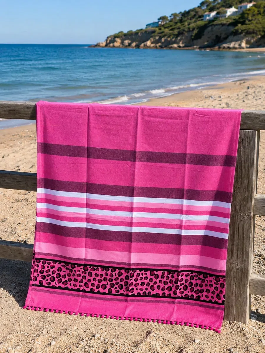 Borsa con telo mare personalizzabile con ricamo. Idea regalo per donna. Animalier