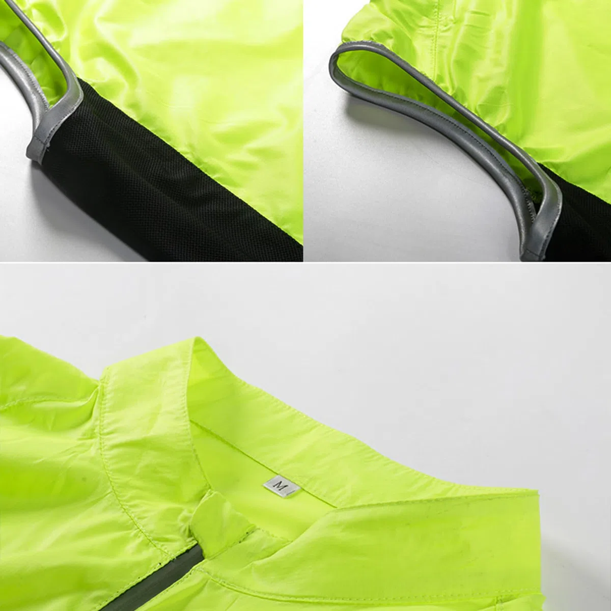 Gilet da Ciclismo Donna Giacca Softshell Leggera Antivento Gilet da Corsa Riflettente Ad Alta visibilità Senza Maniche Impermeabile,Green-M
