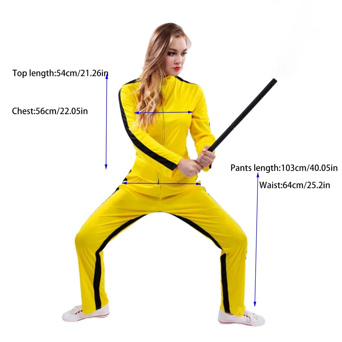 Kungfu Giallo Vestito Fantasia Body (Donna)