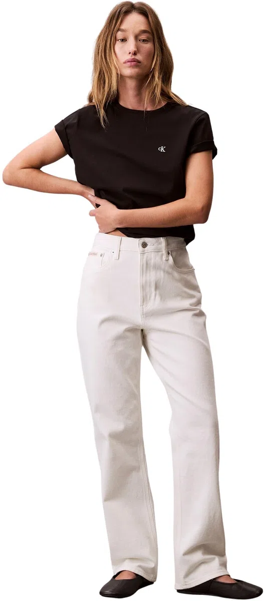 Calvin Klein Donna T-Shirt Maniche Corte Archive Jersey Tee con Scollo Rotondo