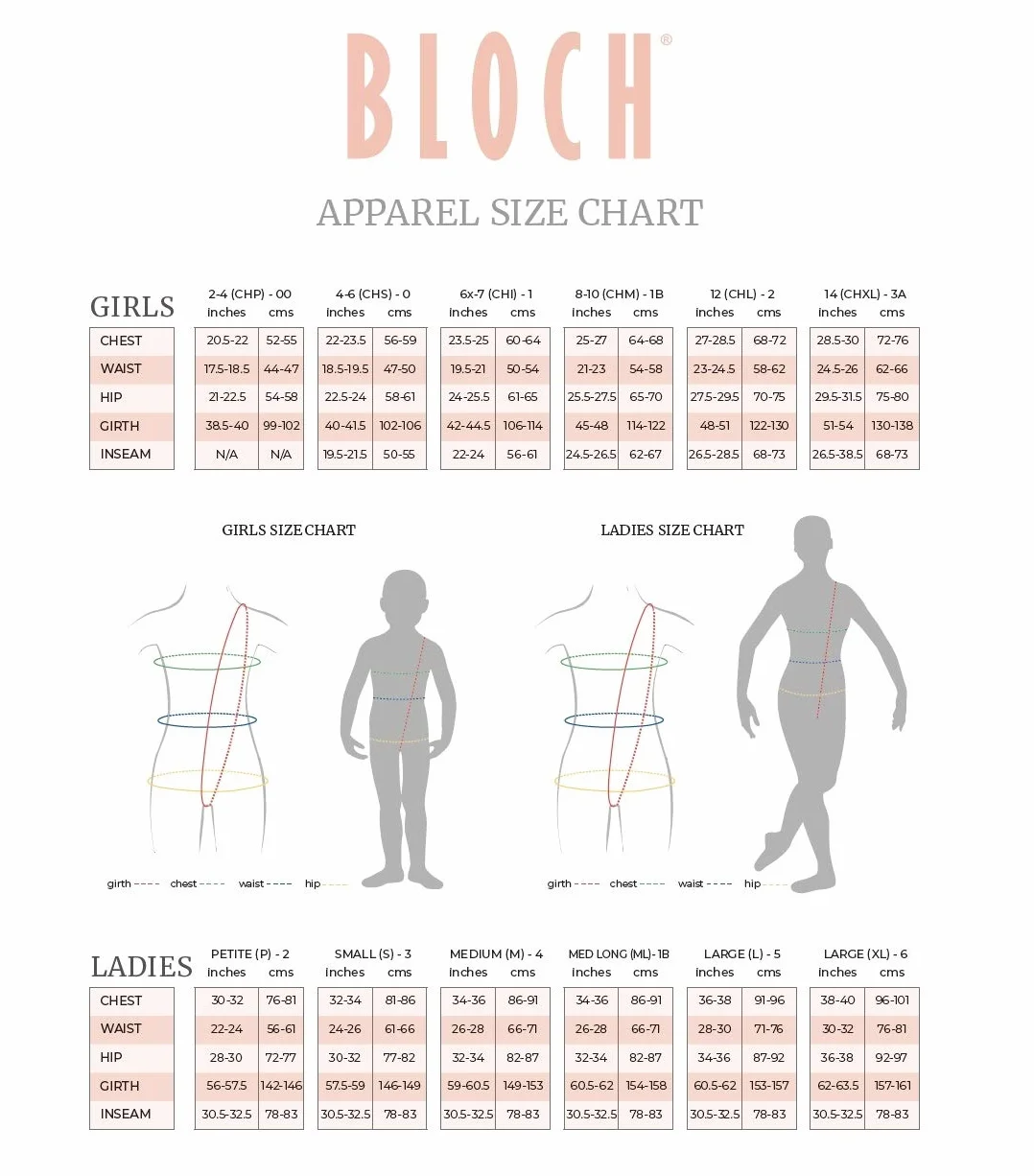 Bloch Dance Lepsi - Body a Maniche Lunghe da Donna