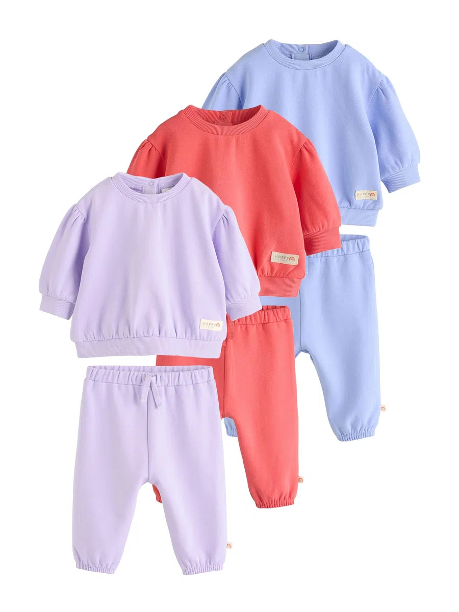NEXT Bambina Set da 6 pezzi per neonati con felpa e pantaloni da jogging