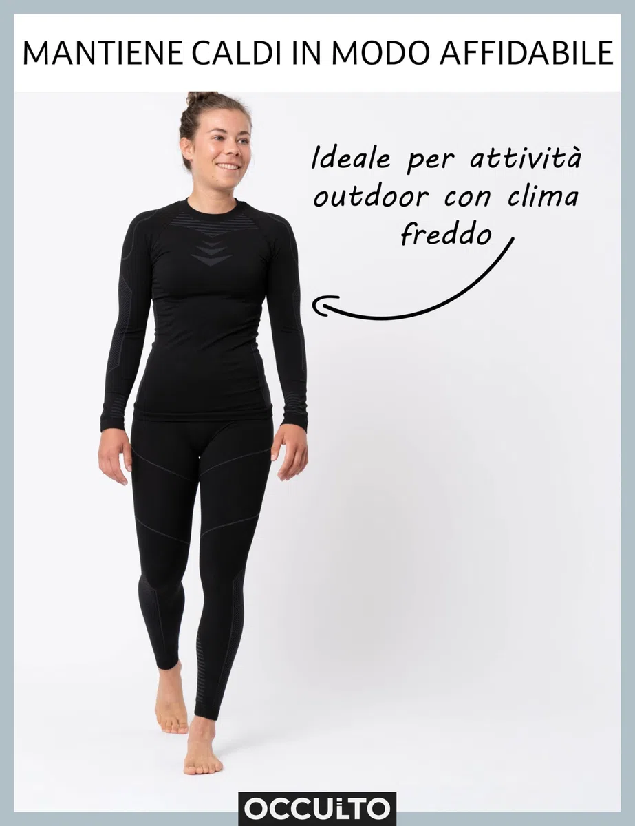 Occulto Intimo Termico Sci Invernale Set Donna (Modello: Lindsey)