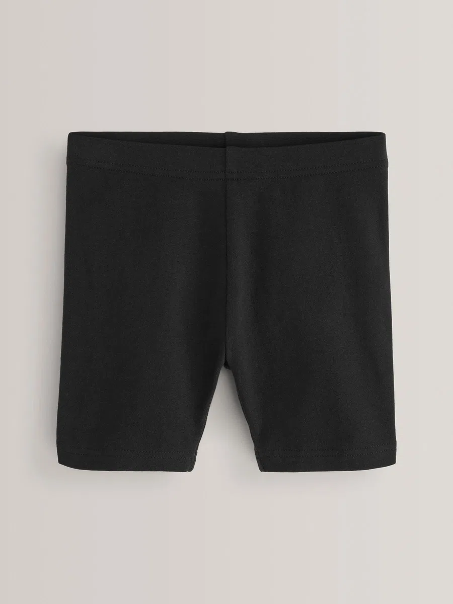 NEXT Ragazza Confezione da 5 Shorts Ciclista Elasticizzati in Misto Cotone Lunghezza Regular