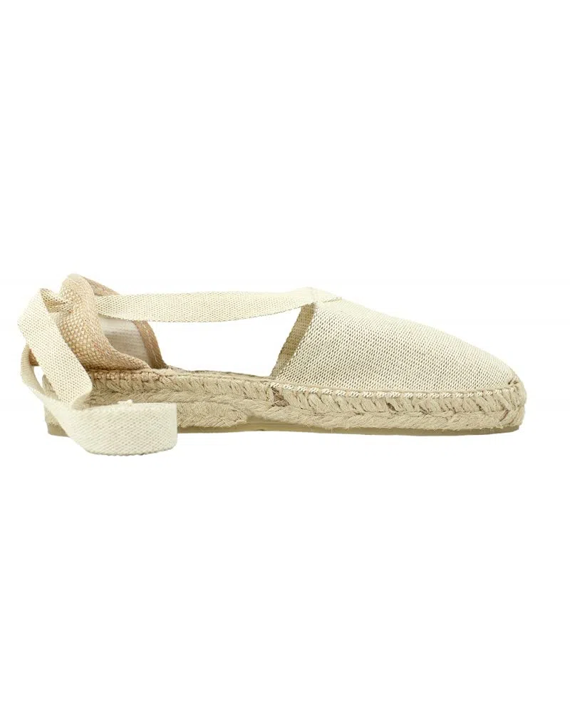 Espadrillas Valencianas in colore beige screziato con cuneo basso