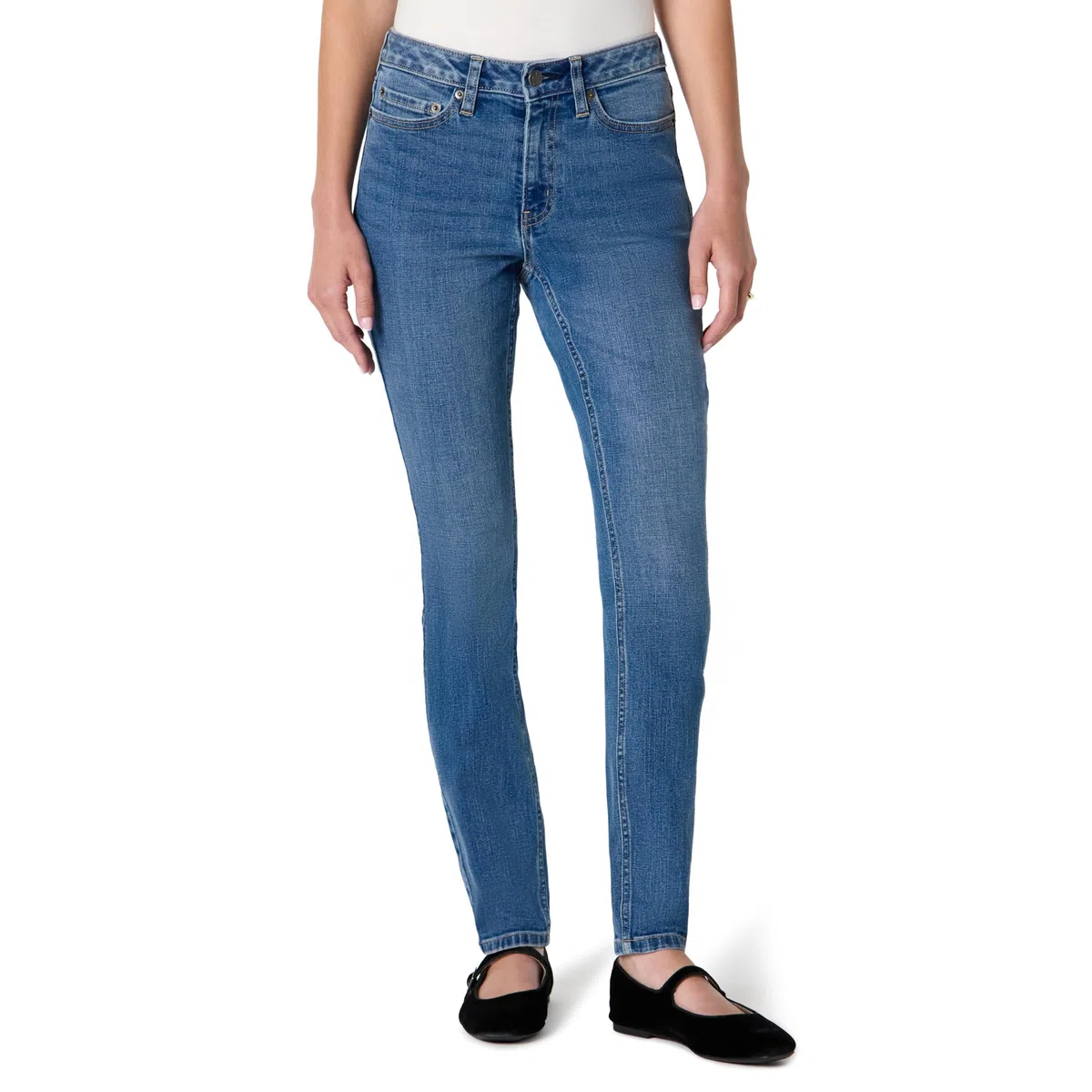 Amazon Essentials Donna Jeans Skinny Versatili, a Vita Media, Super Elasticizzati