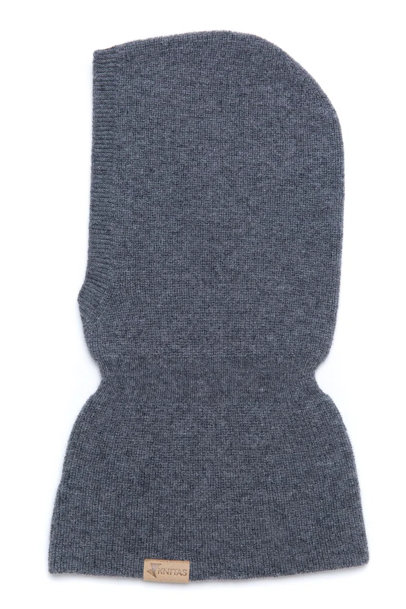 Cappello Lavorato a Maglia monostrato in Lana Merino e Cashmere per Neonati e Bambini Piccoli I Passamontagna Morbido e Caldo per Bambini in Grigio - Taglia (50-54) per 3+ Anni