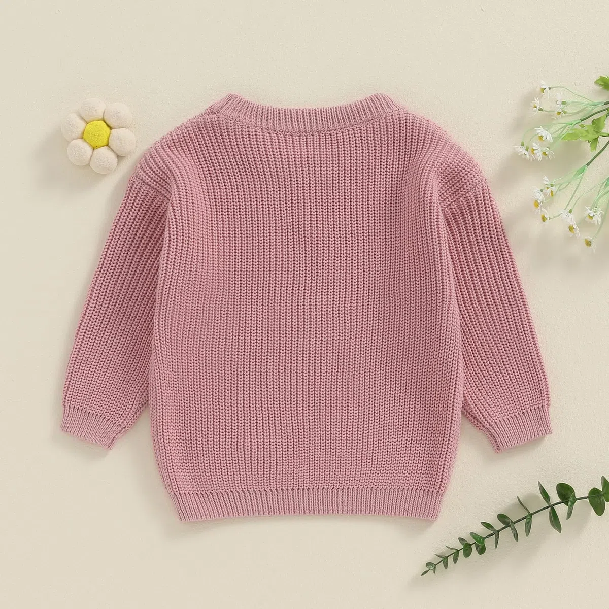Yassiglia Big Sister Little Sister Abbigliamento per bambine con ricamo, maglione per bambini, a maglia, per l'inverno, caldo, per la sorella