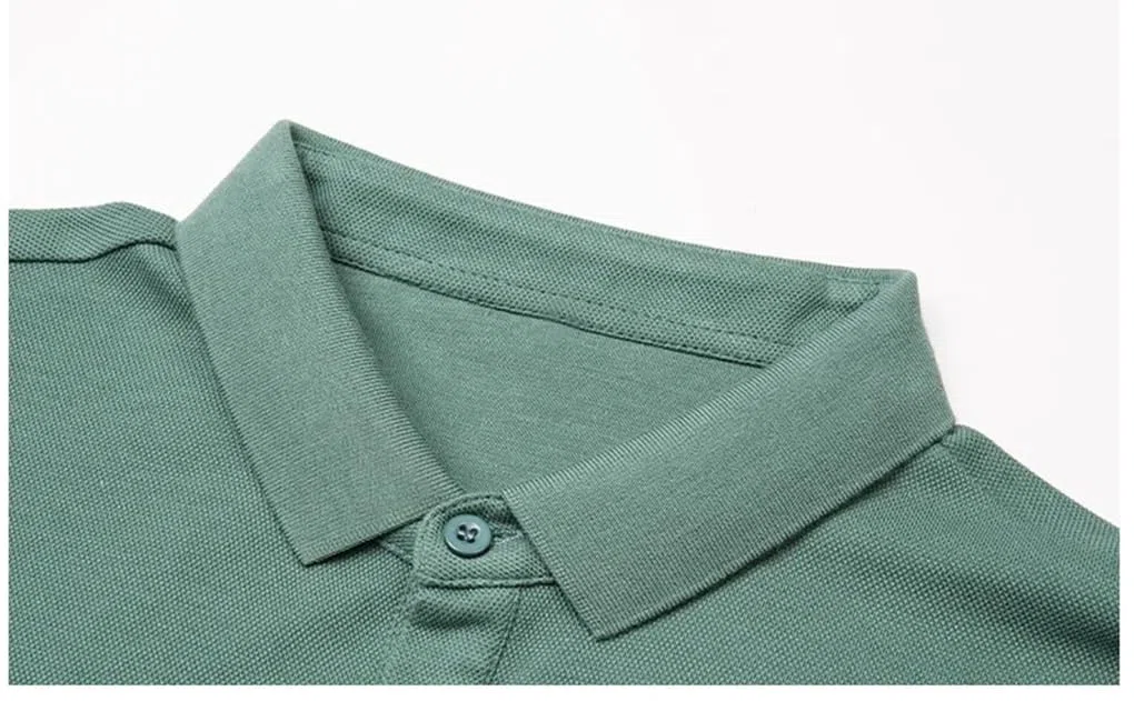 Rfmfkkg Uomini Tinta unita Casuale Manica Lunga Polo Business Casual Regolare Manica Lunga Top