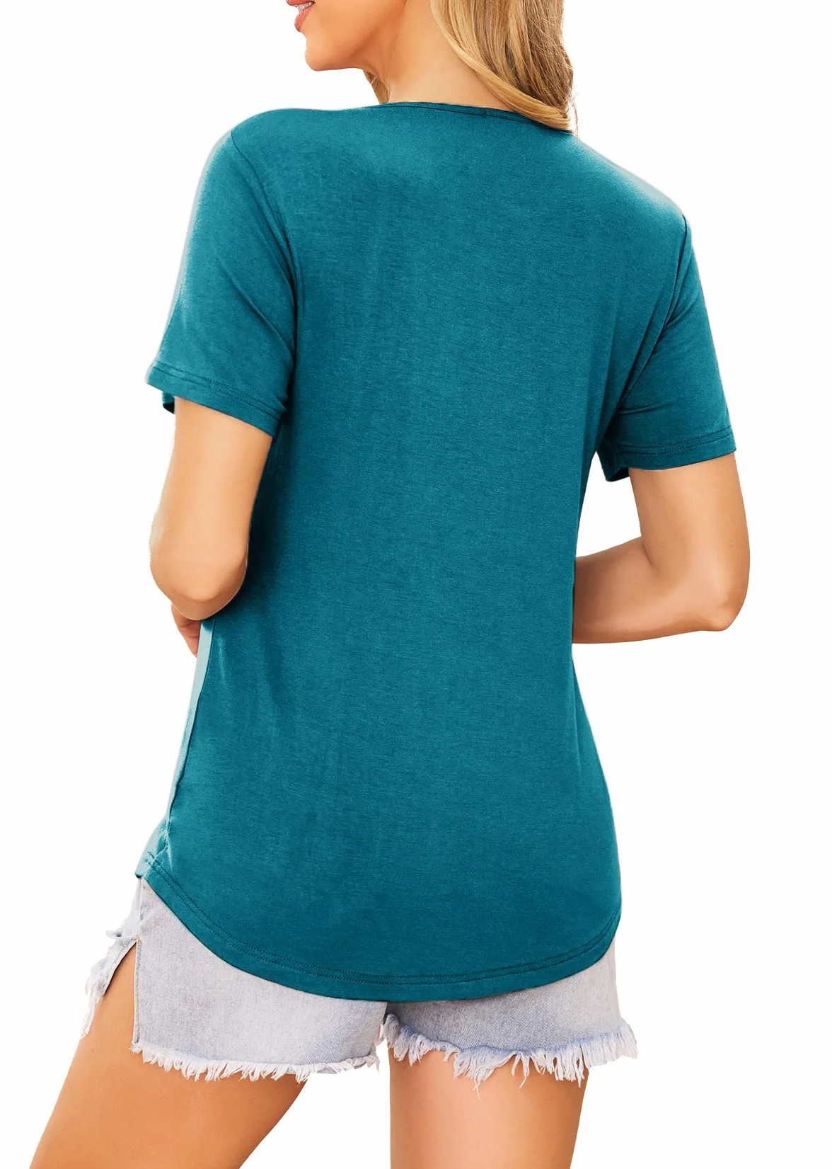 Ekouaer Confezione da 3 Magliette da Allattamento da Donna Manica Corta Gravidanza T-Shirt Estivi