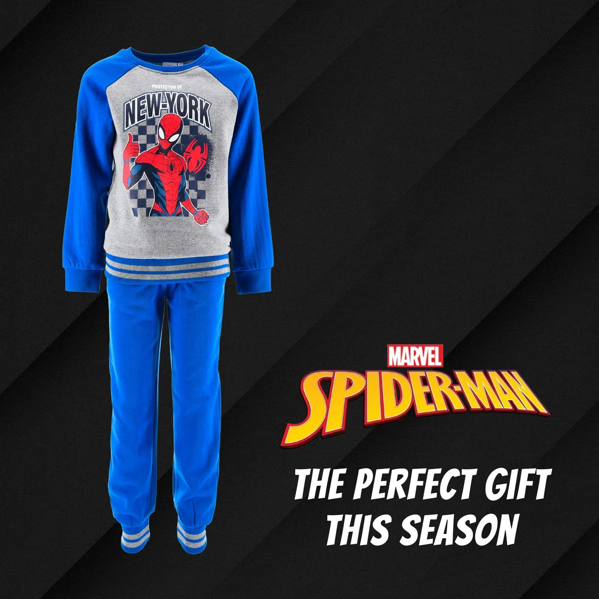 Marvel Spiderman Tuta da Ragazzi, Set da 2 Pezzi Felpa con Cappuccio e Pantaloni Tuta Sportiva per Bambino, Taglie 3 a 8 Anni