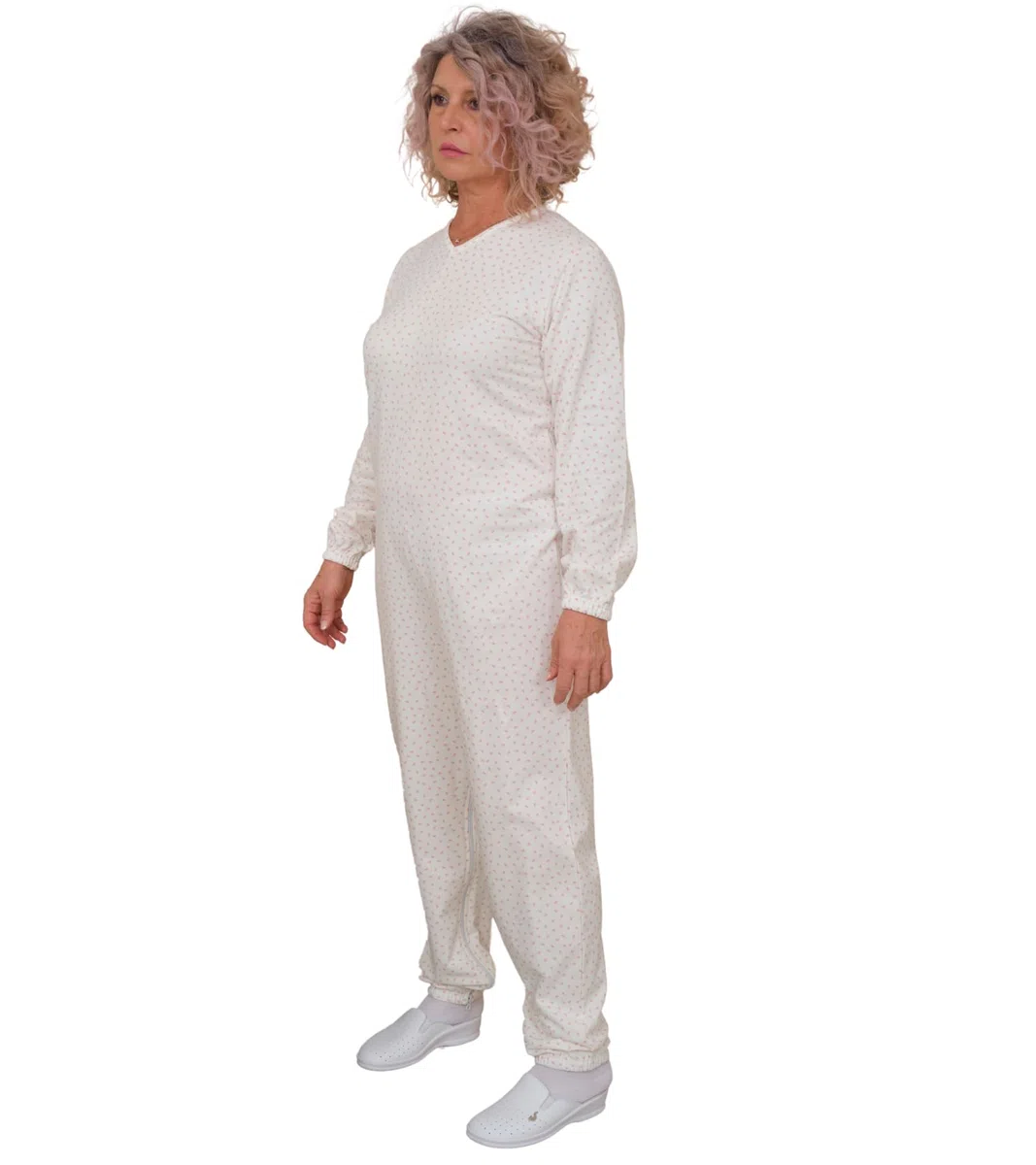 FERRUCCI COMFORT Pigiama Sanitario Invernale con 3 Zip sul Dorso e Interno Gambe, Unisex, 9012-F/2, per Anziani, Alzheimer, Incontinenza