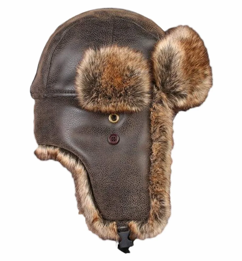 Insun Unisex Cappello da Aviatore Cappelli con Pelliccia Sintetica Berretto Antivento Invernale