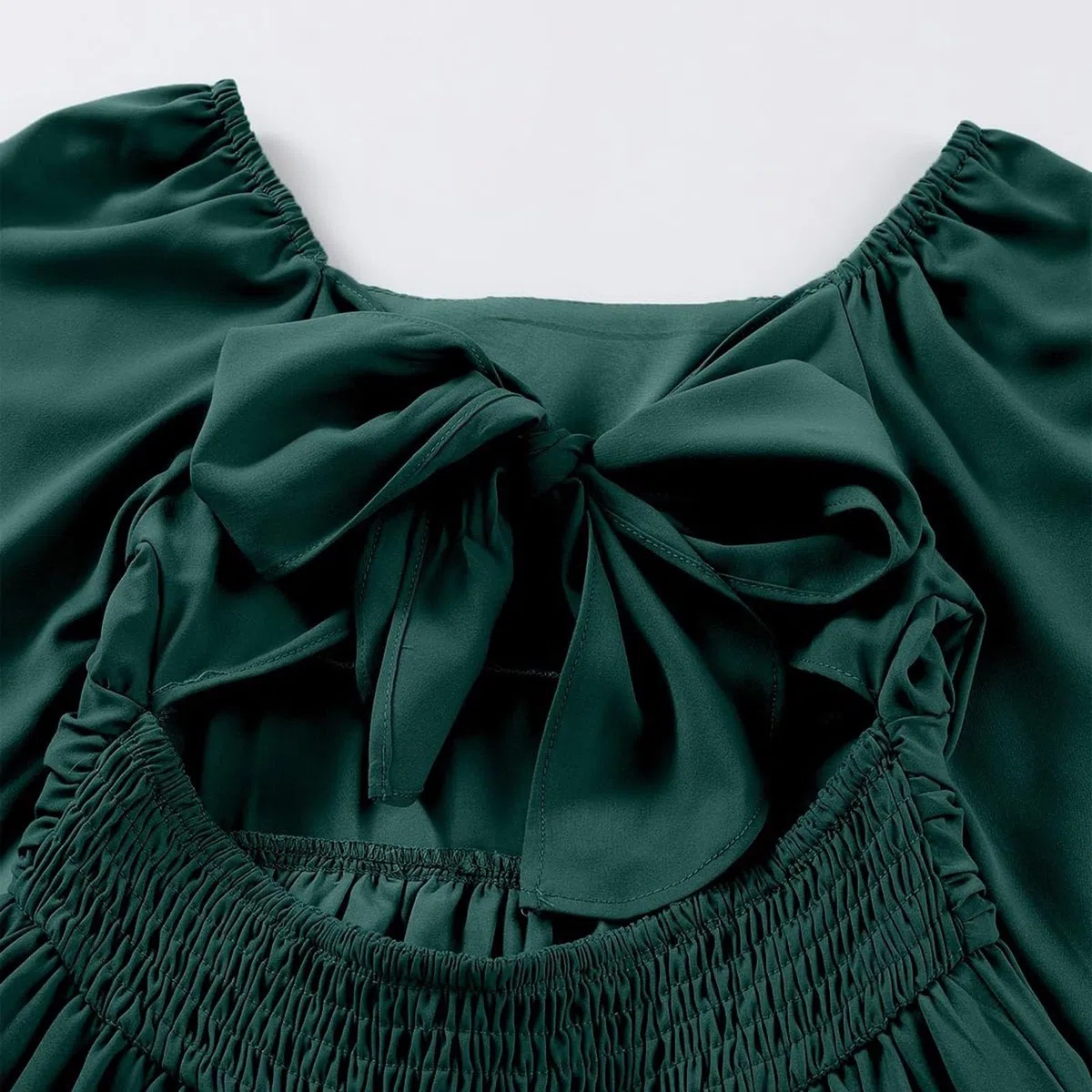 Vestito da festa per ragazze elegante autunno manica lunga cravatta indietro volant principessa matrimonio compleanno vestito bambini tinta unita una linea abiti casual