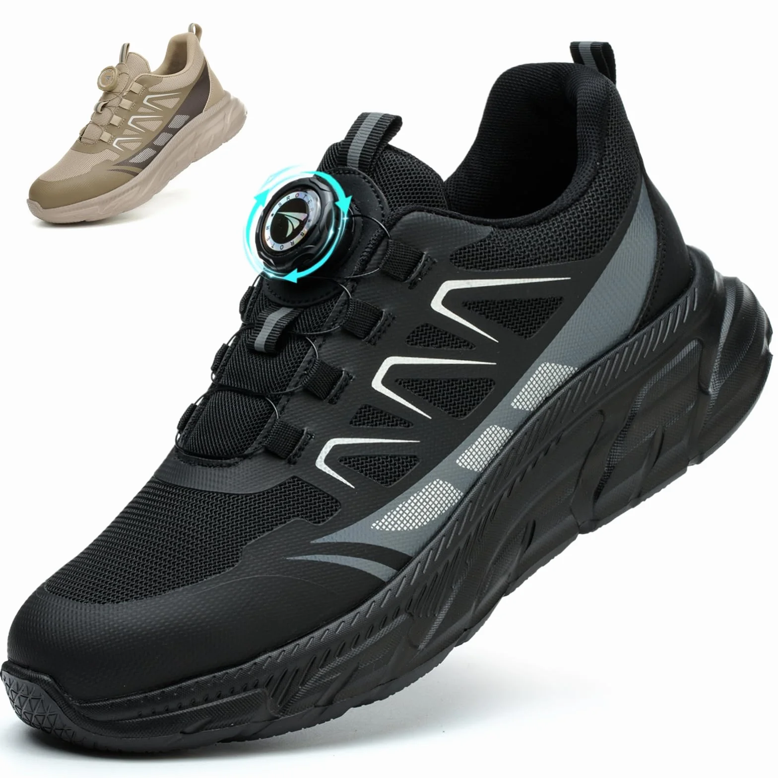 RASEARY Scarpe Antinfortunistiche Uomo Donna Leggere Scarpe da Lavoro Comode Scarpe da Antinfortunistica con Punta in Acciaio Traspiranti Antiscivolo Scarpe Protettive Industriali