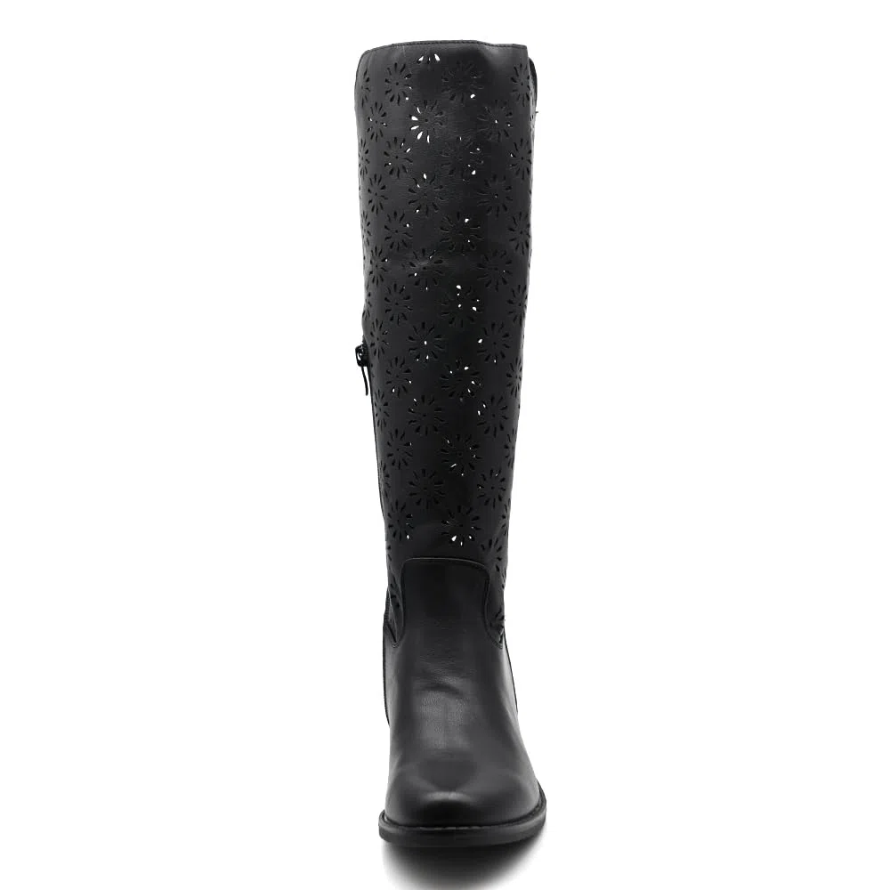 IF Fashion Stivaletti da Donna Zeppa Interna Traforati Primaverili Estivi Camoscio LY81-1