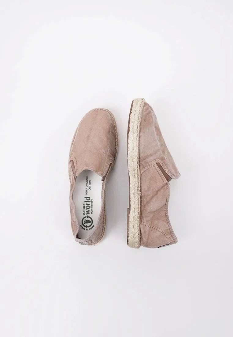 Natural World Espadrillas Vegan Uomo Verdi Cotone Bio Plantare Estraibile Scarpe vegane