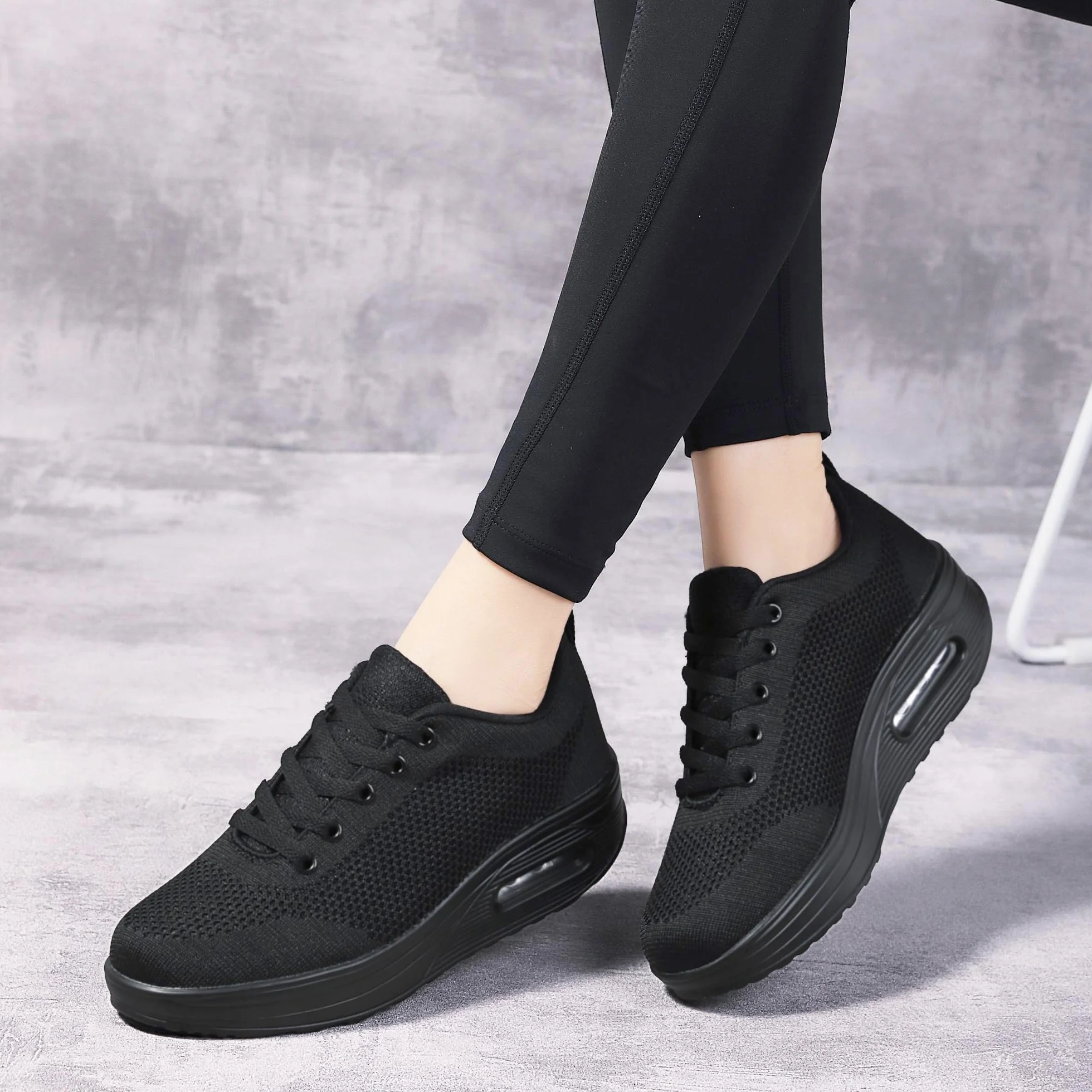 Donna Sneaker Scarpe Dimagranti Scarpe da Ginnastica Casual Tennis Piattaforma Running Sneakers Fitness Sportive Zeppa Outdoor Scarpe Passeggio