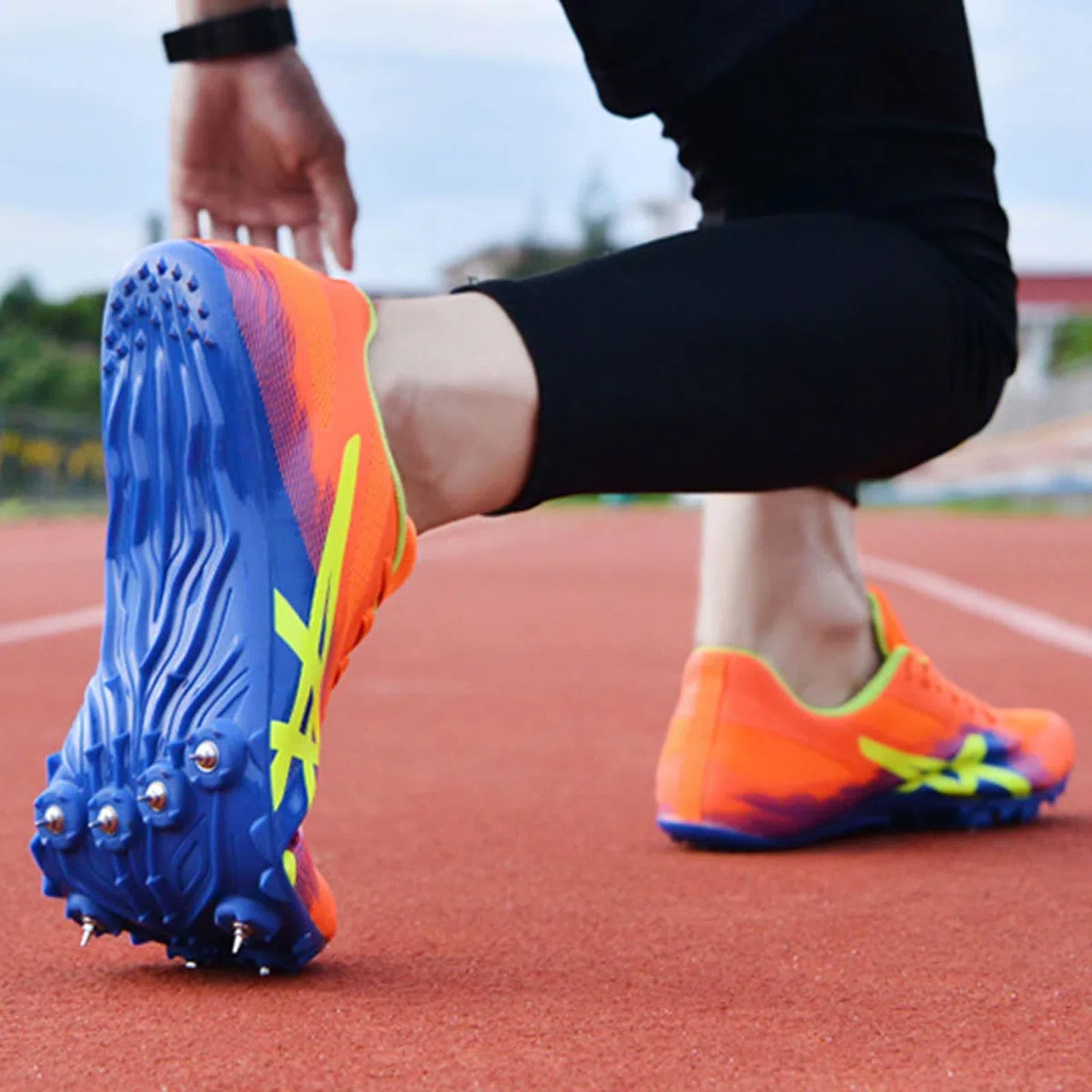 Scarpe a Chiodate Atletica Scarpe da Campo da Uomo Femminile Che corre Sprint Scarpe atletiche fidabili di Allenamento di Salto Leggero per Ragazzi Ragazze