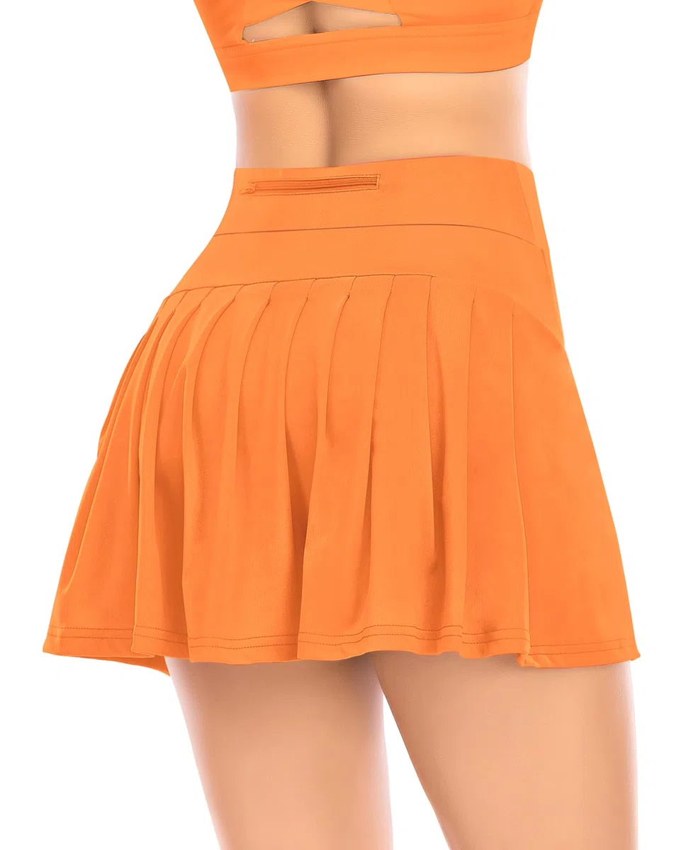 JoyGirl Gonna da tennis plissettata da donna con tasche, pantaloncini a vita alta, leggeri, atletici, da golf, per corsa e allenamento