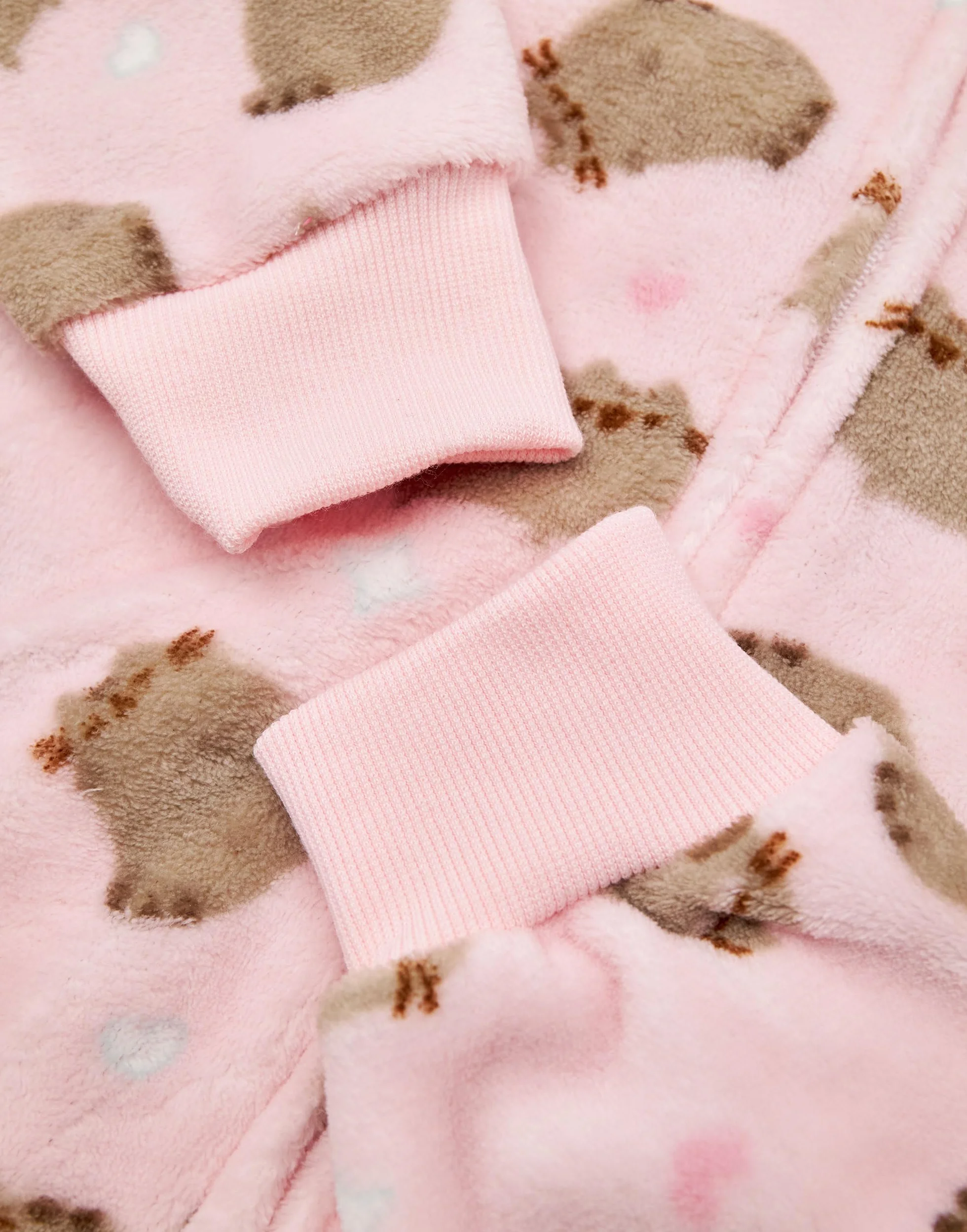 Pusheen The Cat Onesie per Ragazze | Bambini Adolescenti Rosa Multi Marrone O Opzioni Personaggio Pigiama Gatto | Cappuccio in Pile Sherpa con Zip