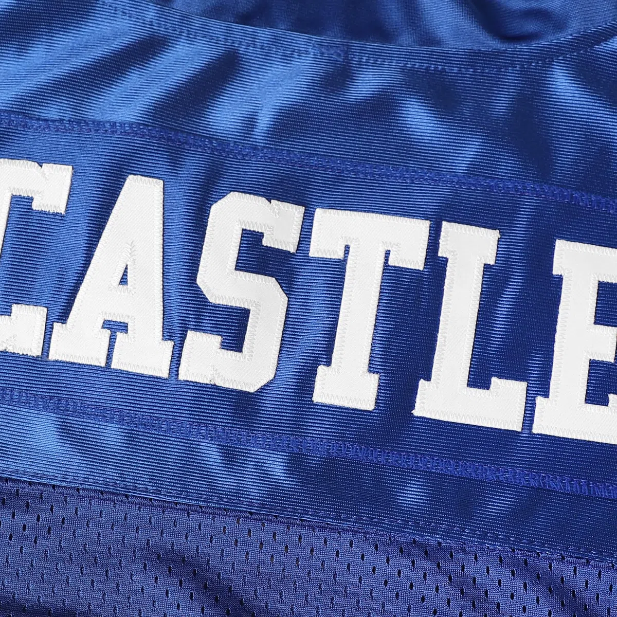 Blue Mountain State 54 Thad Castle - Maglia da calcio, colore: Blu/Bianco