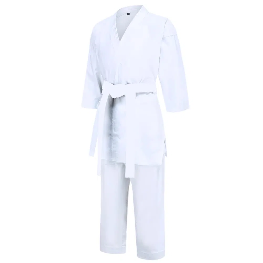Tuta Taekwondo Bambini Unisex a Manica Lunga Uniforme Professionale per Taekwondo Arti Marziali Karate Judo