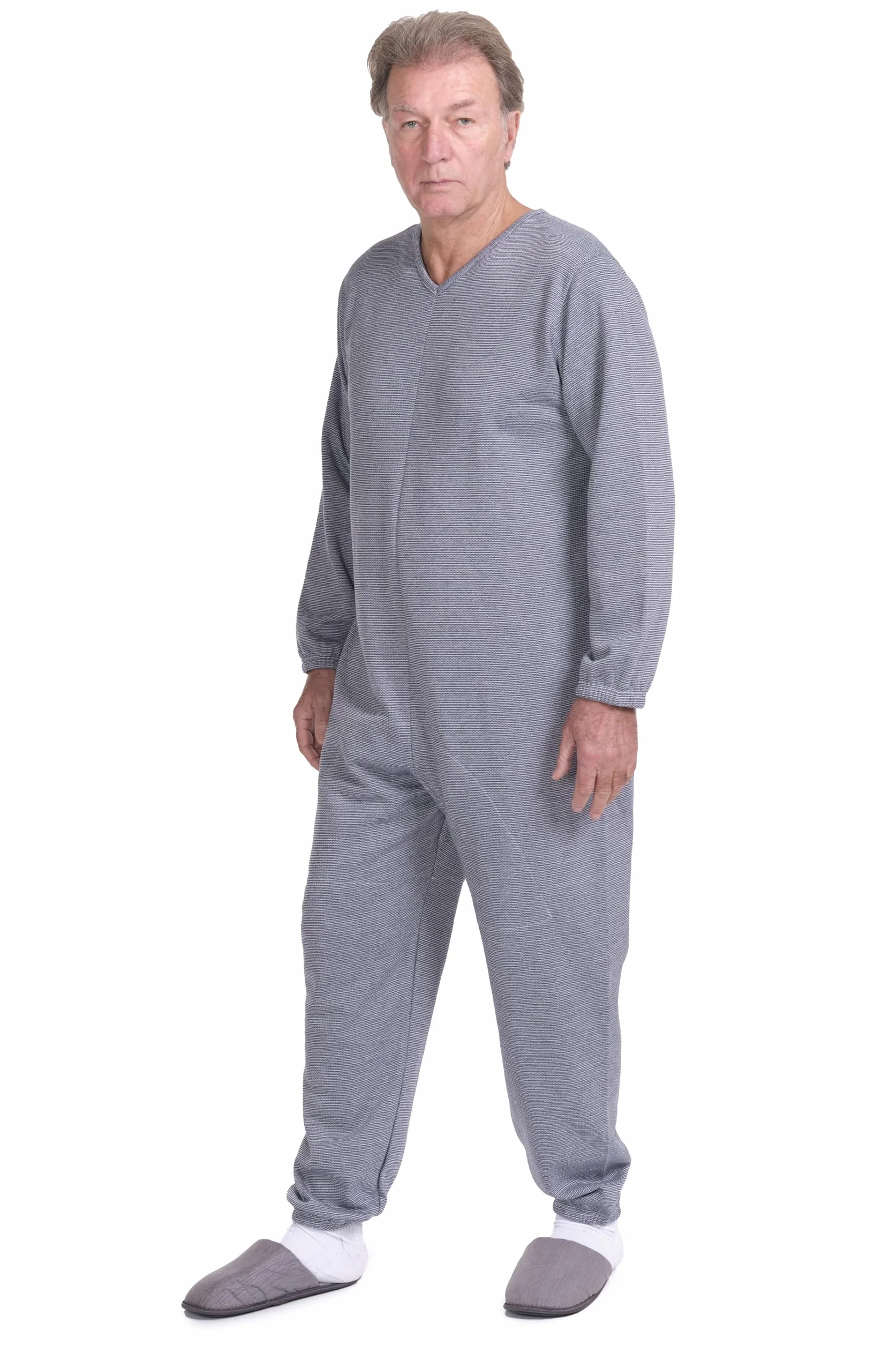 FERRUCCI COMFORT Pigiama Sanitario Invernale con Cerniera sul Dorso - 9014/1 - Uomo/Donna - Ideale per Gli Anziani - Caldo e Traspirante