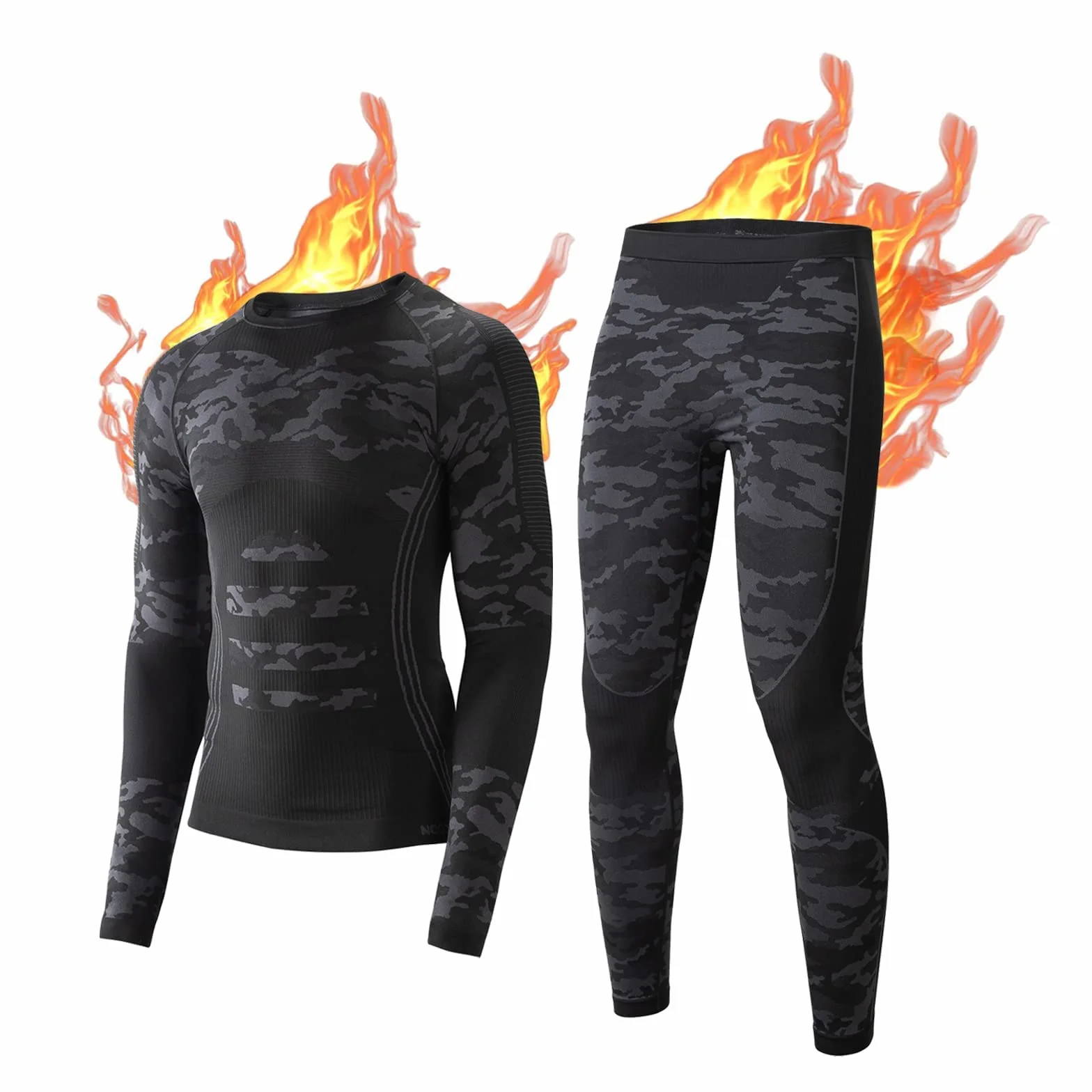 NOOYME Intimo Termico Uomo Biancheria Intima Termica Uomo Traspirante Asciugatura Rapida per Sci Ciclismo Corsa Allenamento