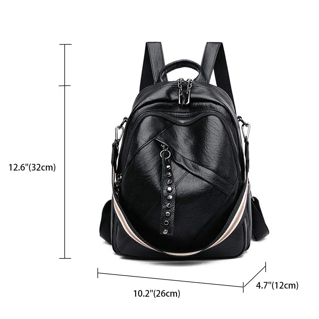 BUKESIYI Donna Borsa Zaino Elegante Zainetto Borse a Tracolla Zaini Antifurto Zainetti 2025 PU Pelle IT78196 Nero