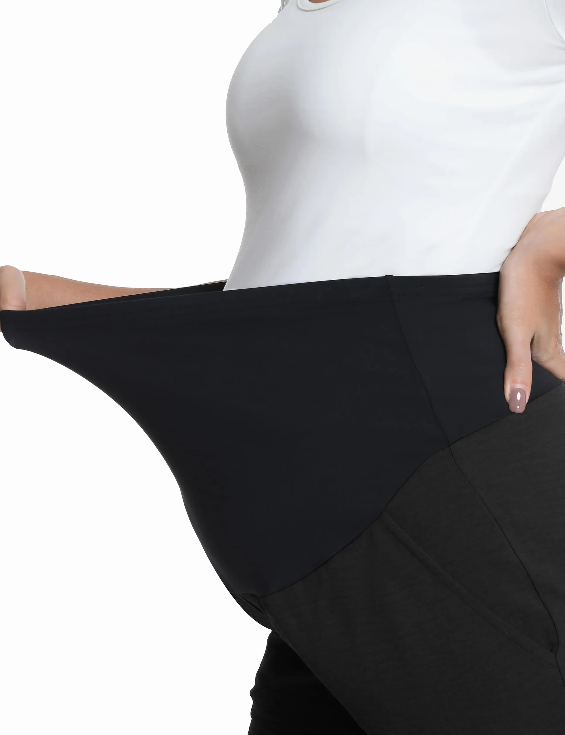 Pantaloni premaman da donna a gamba larga che scorre lounge palazzo gravidanza pantaloni estivi pantaloni da spiaggia