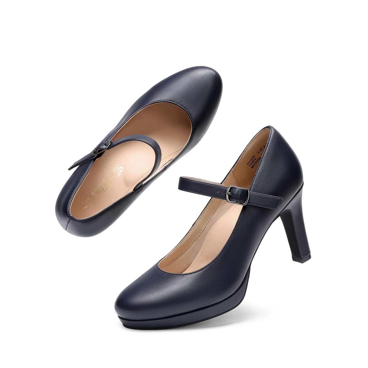 DREAM PAIRS Mary Janes Décolleté Scarpe Classiche Scarpe da Donna con Tacco Alto con Comoda Soletta