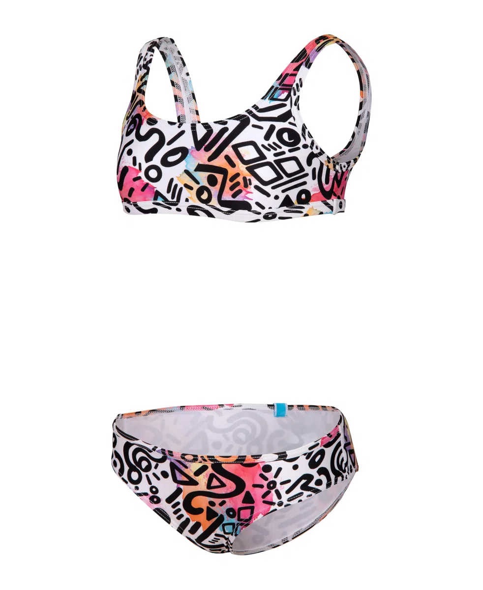 Arena G Arena Water Print Bikini Bralette Two Pieces Bambine e Ragazze