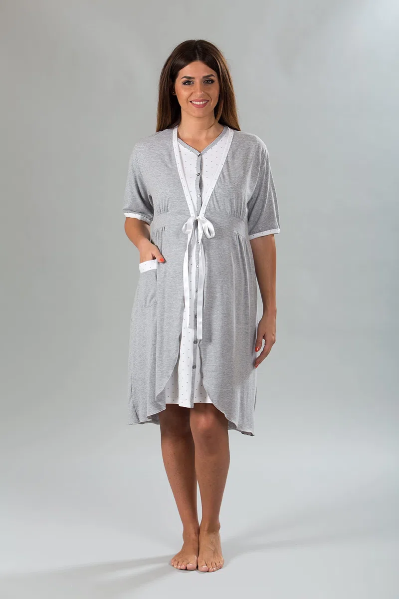 Premamy - Pigiama Premaman in Cotone per Donna