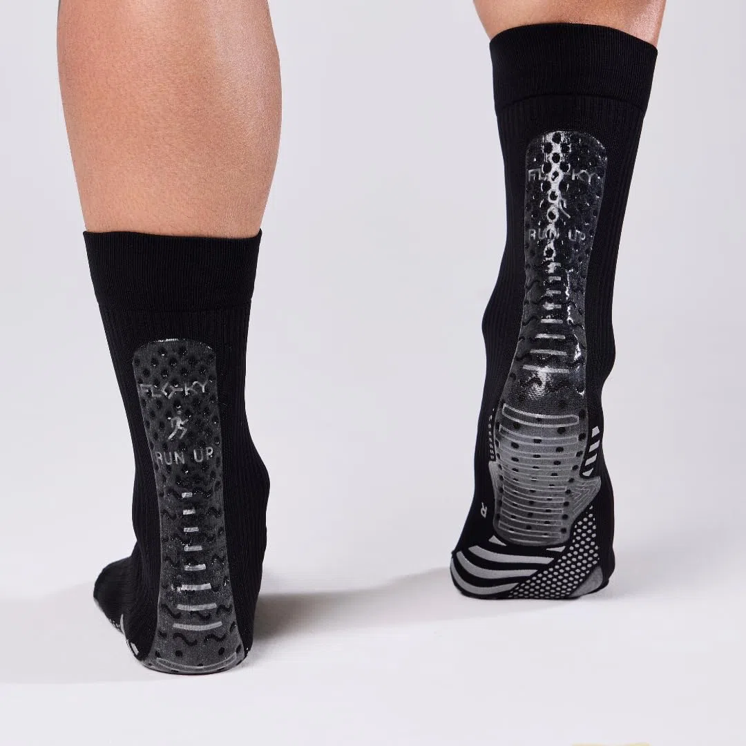 FLOKY RUN UP MEDIUM calze biomeccaniche running e trekking. Calza a compressione. Protezione tendine d'Achille e muscoli gamba, supporto plantare. Massima riduzione vibrazioni.