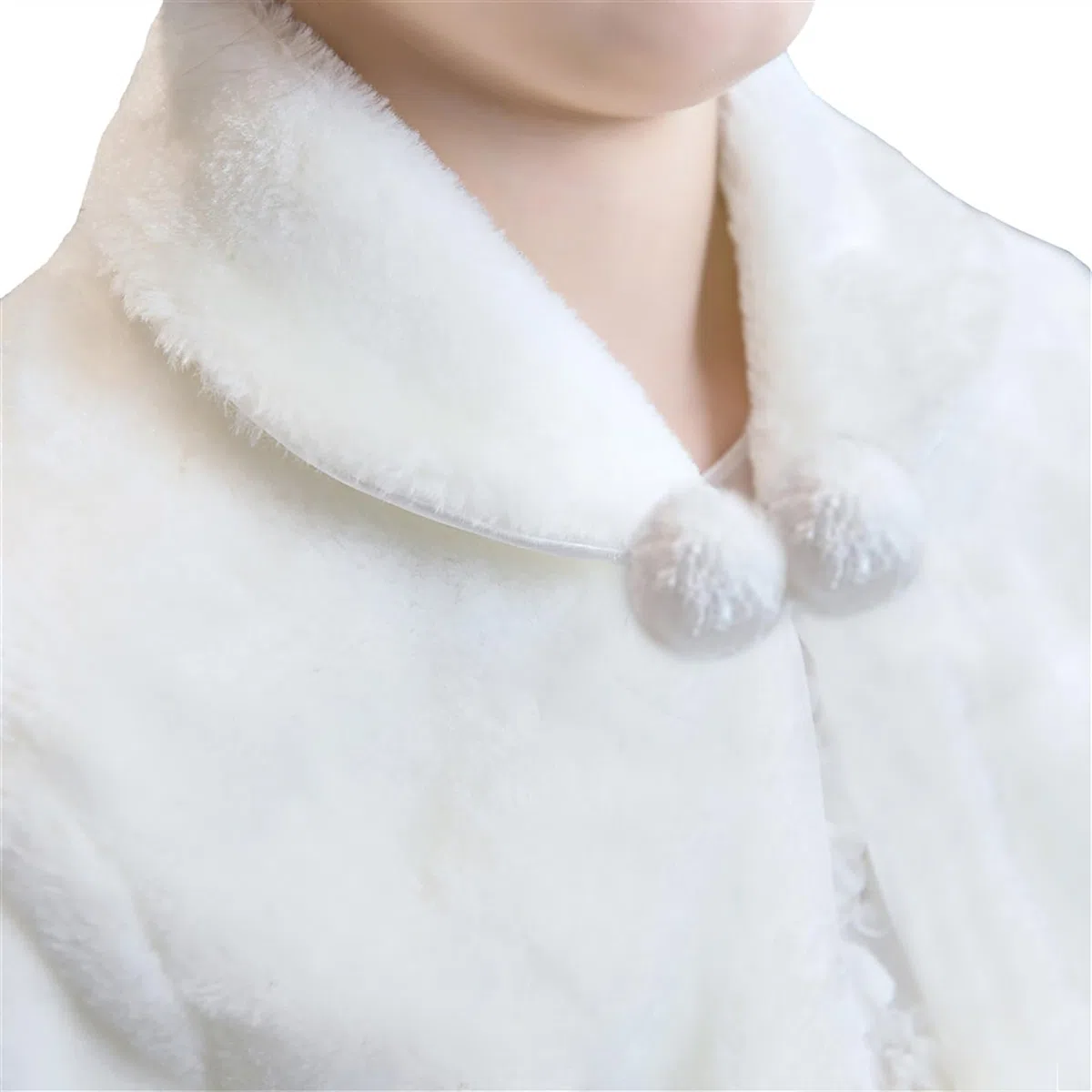 Cardigan Bambine Ragazze in Pelliccia Sintetica a Maniche Lunghe in Fiore Ragazze Bolero Coprispalle Giacche con Manica Lunga per Matrimonio