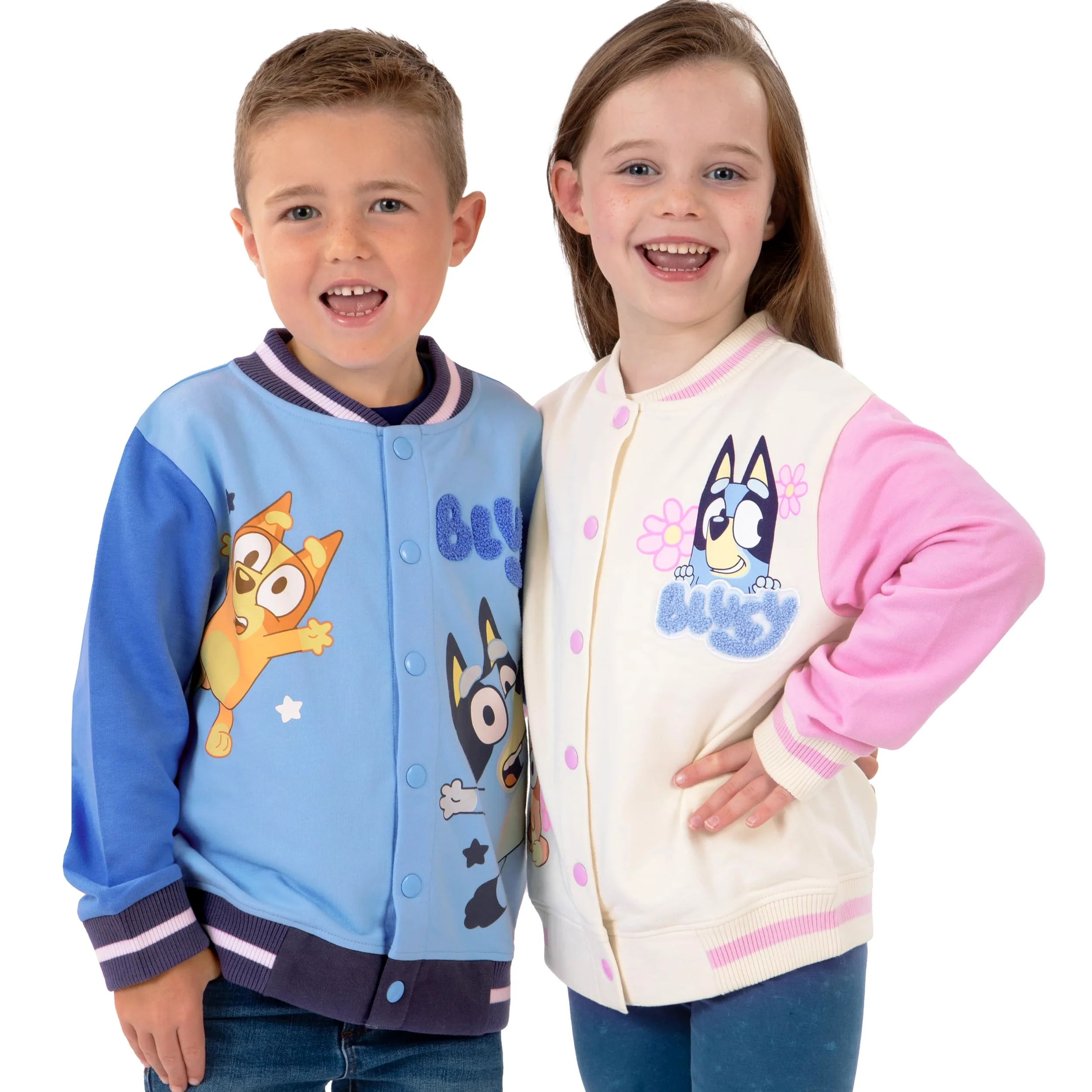 Bluey Giubbotto Bomber Per Bambino, Giacca A Maniche Lunghe Per Bambino, Giacca Da Baseball In Cotone l’Estate