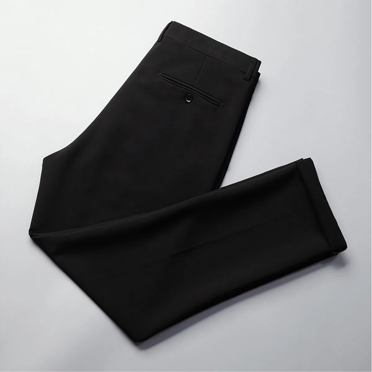 Pantalone Da Uomo Per Taglie Forti E Alte, Pantaloni Da Abito Da Sposo Con Vestibilità Classica E Parte Anteriore Piatta, Pantaloni Business Leggeri