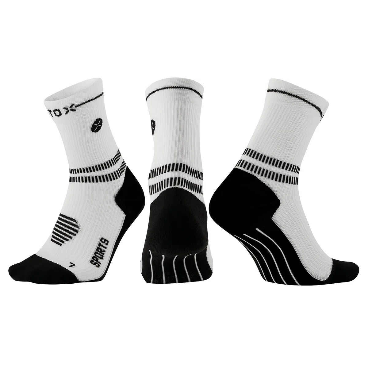 STOX Energy Socks, Calzini sportivi da uomo, classe di compressione, 23-32 mmHg, plantare imbottito, calze a compressione, calze sportive a compressione, calze a compressione