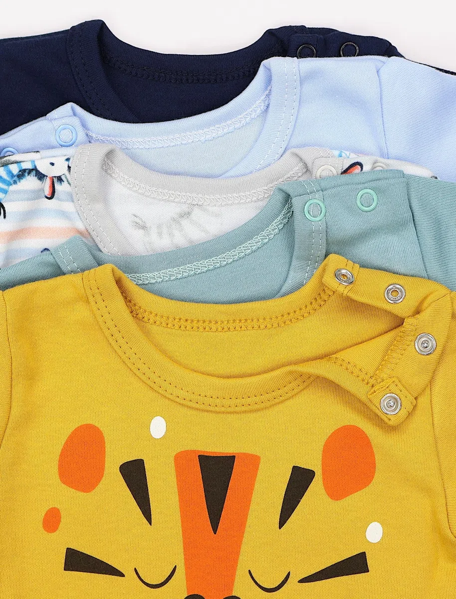 TupTam Camicia per Bambino a Maniche Lunghe Pacco da 5