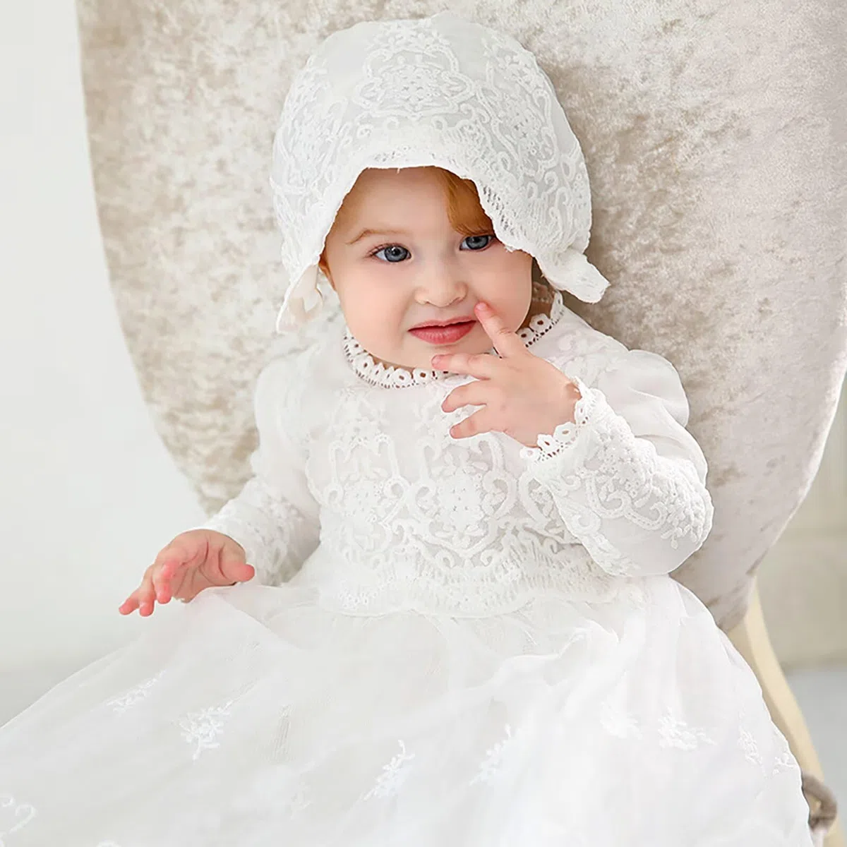 Abito Battesimo Bambina Abiti da Sposa Lunghi Bianchi Abiti da Sposa Formali per Neonati