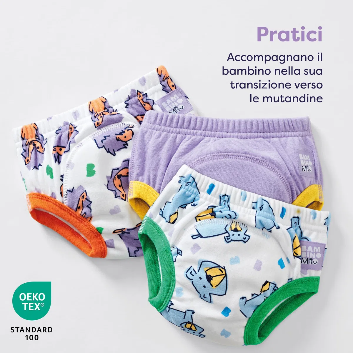 Bambino Mio, Mutandina Allenatrice, Lavabile Ecologica Mutandina Per Bambini - confezione da 3